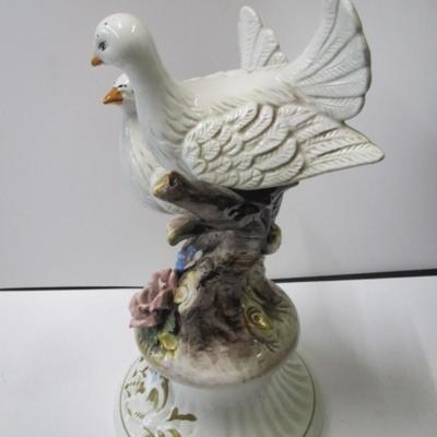 Capodimonte Love Doves 18" Large Italian Porcelain Figurine Statue