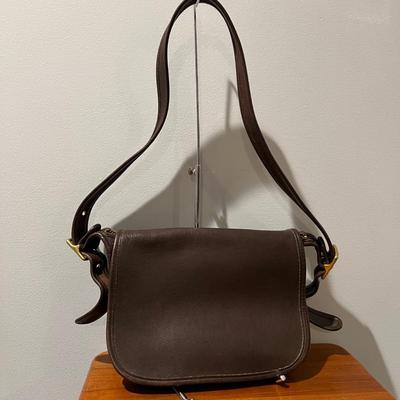 Vintage Brown Leather Coach Bag Purse Crossbody