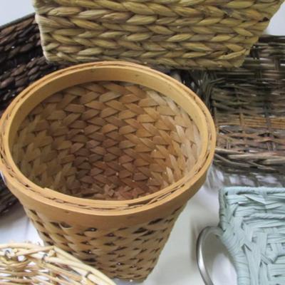 Assortment Of Wicker Weaved Baskets