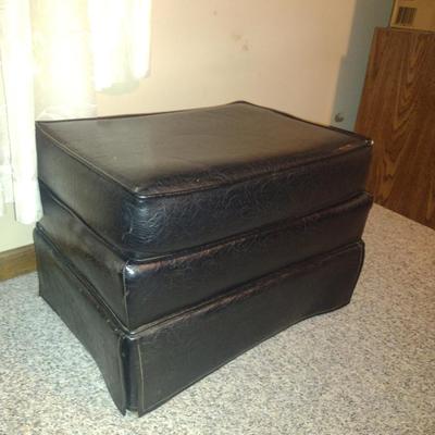 Faux Leather Ottoman/Low Seat- Approx 20 1/2" x 14 3/4" x 15" Tall