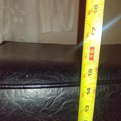 Faux Leather Ottoman/Low Seat- Approx 20 1/2" x 14 3/4" x 15" Tall