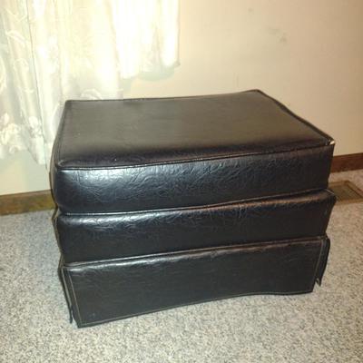 Faux Leather Ottoman/Low Seat- Approx 20 1/2" x 14 3/4" x 15" Tall