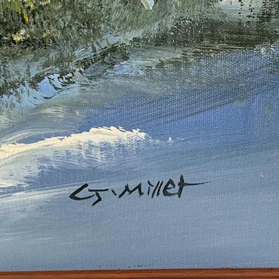 Large Landscape Art Signed Oil On Canvas