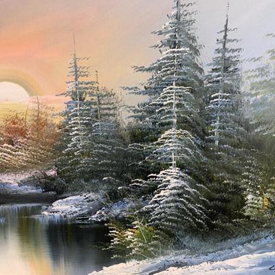 Large Landscape Art Signed Oil On Canvas