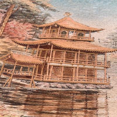 Early Hand Stitched Asian Scenes