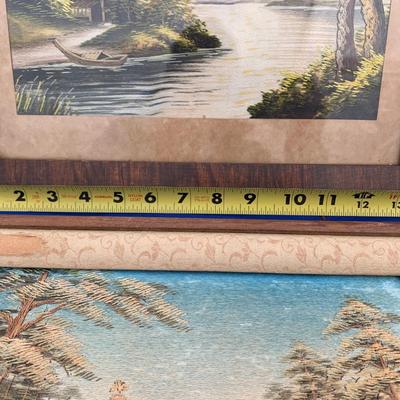 Early Hand Stitched Asian Scenes
