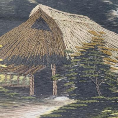 Early Hand Stitched Asian Scenes