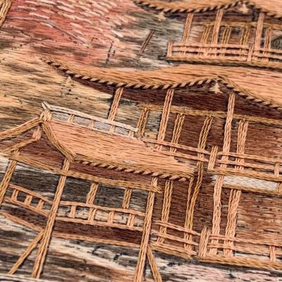 Early Hand Stitched Asian Scenes