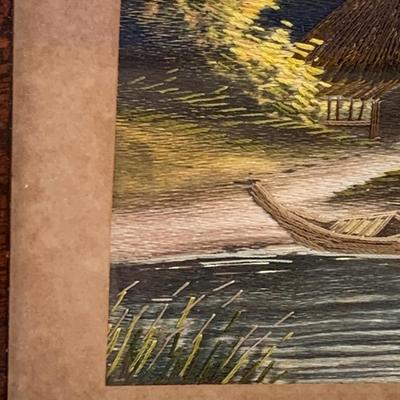 Early Hand Stitched Asian Scenes