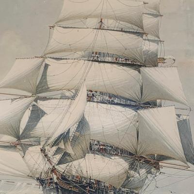 1925 J. Spurling Framed Litho “Lightning” Printed In England