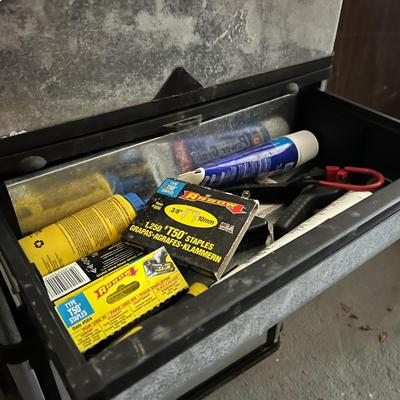 Stanley 3 Section Mobile Tool Chest on Trolley w Assortment of Tools