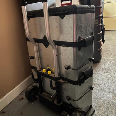 Stanley 3 Section Mobile Tool Chest on Trolley w Assortment of Tools