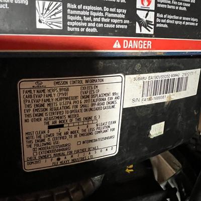 Subaru Gas Powered Pressure Washer