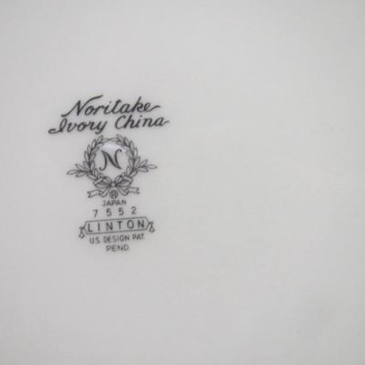 28 Pieces Of Noritake Ivory China Japan Linton Pattern