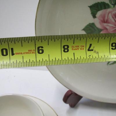 37 - Pieces Of Paden City Pottery American Rose Vintage Gold Rim USA