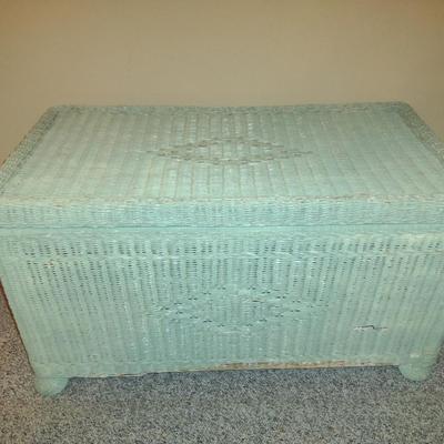 Woven Wicker Storage Chest