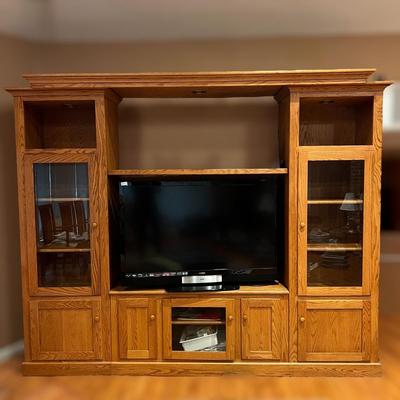 Solid Wood 3-Piece Media Wall Unit