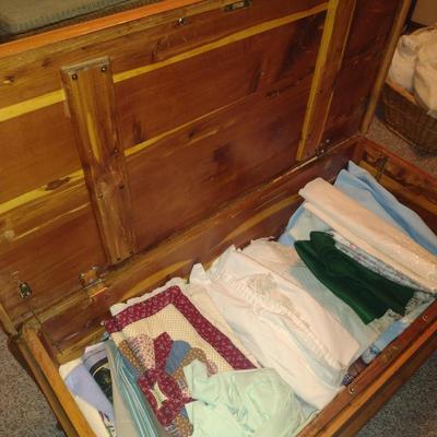 Wooden Storage Chest- Approx 40" x 19" x 20" Tall (No Contents)