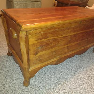 Wooden Storage Chest- Approx 40" x 19" x 20" Tall (No Contents)