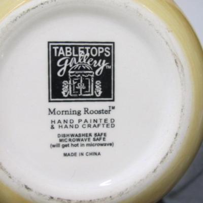 Table Tops Gallery French Rooster Morning Hand Painted Bowls