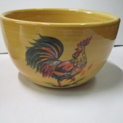 Table Tops Gallery French Rooster Morning Hand Painted Bowls