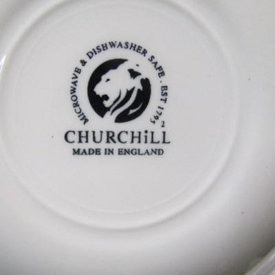 Vintage Antique Rose Salad Bowl Chruchill Made In England
