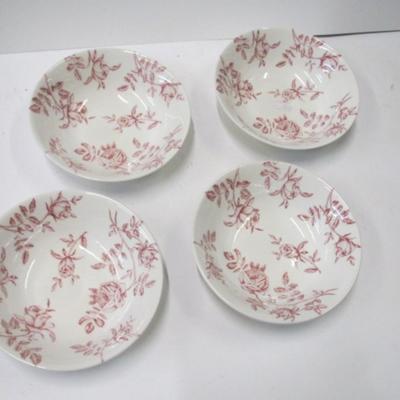 Vintage Antique Rose Salad Bowl Chruchill Made In England