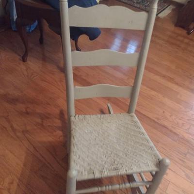 Rocking Chair with Woven Seat