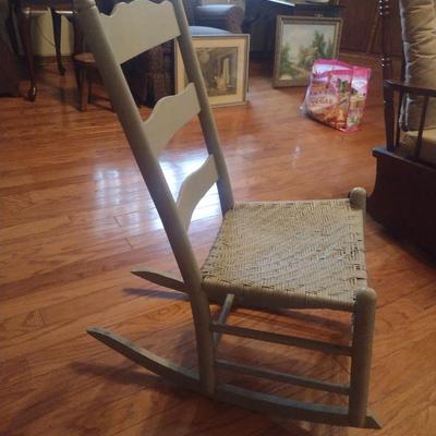 Rocking Chair with Woven Seat