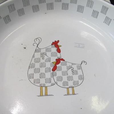 Enamel Glass & Stoneware Home Decor Serving Bowls & Platters