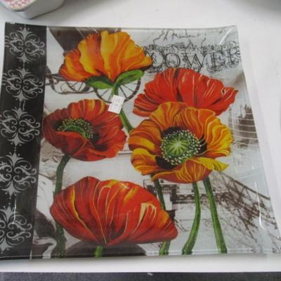 Enamel Glass & Stoneware Home Decor Serving Bowls & Platters