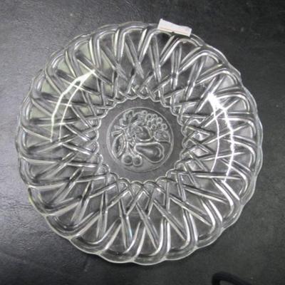 Vintage Indiana Glass Pretzel Plate Frosted Apple Blossom Bowl Daisy Point Arcoroc Sea Breeze Swirl Pattern Plates