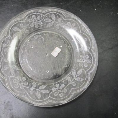 Vintage Indiana Glass Pretzel Plate Frosted Apple Blossom Bowl Daisy Point Arcoroc Sea Breeze Swirl Pattern Plates