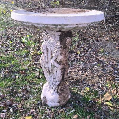 Concrete bird bath
