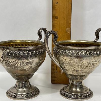Rogers Sterling Weighted Reinforced Cream & Sugar set