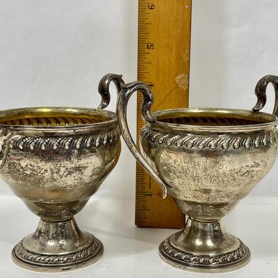 Rogers Sterling Weighted Reinforced Cream & Sugar set