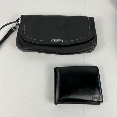 Lot E 240 NWT Coach Leather Clutch, Wallet and Pair of MIttens