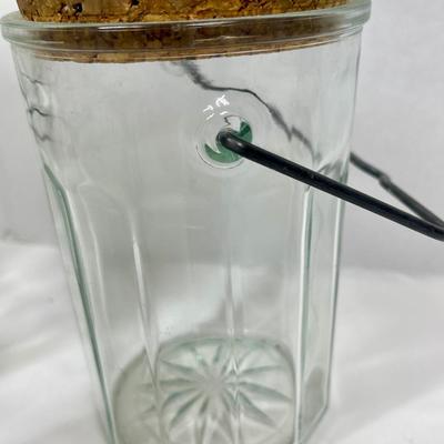 Lot of 3 glass containers with lids for storage