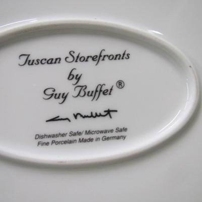 Marjolein Bastin Enamel Plate Signed Pat Reno Pottery Bowl Storefronts Porcelain Oval Serving Platter Guy Buffet & Wooden Trays