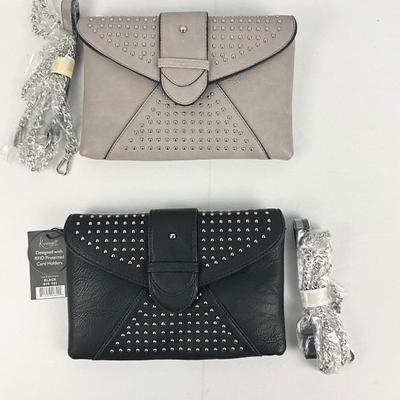 Lot E 247 NWT Pair of K. Carroll Clutches with Shoulder Straps