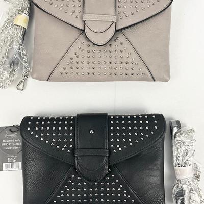 Lot E 247 NWT Pair of K. Carroll Clutches with Shoulder Straps