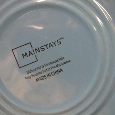 16 Pieces Of Blue Mainstays Dishes