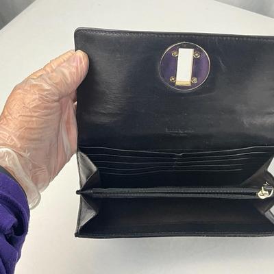 Lot E 249 Vintage Kate Spade Navy Leather Handbag with Matching Wallet