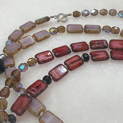 Stephanie Wolf Medley Necklace 64" - Freshwater Pearls, Onyx, Agate, Crystals