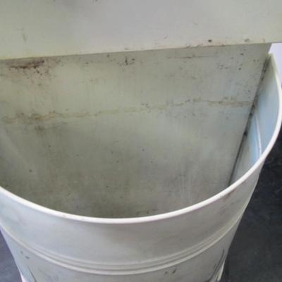 Antique Galvanized Tin Water Tank 15" Tall
