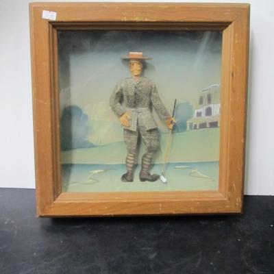 Approx 14" x 14" Vintage Shadow Box Shadow Craft By McClellan Cole