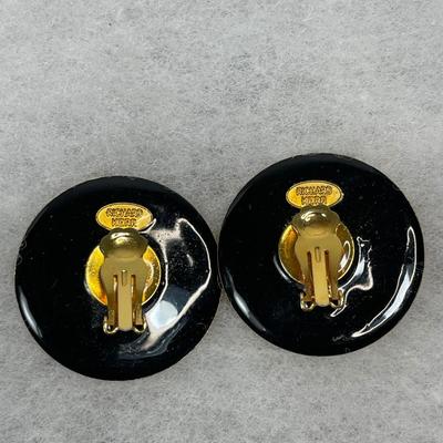 Richard Kerr 1980’s AB stone Clip Earrings