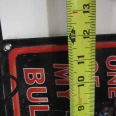 12" x 17" Metal "Warning" Sign