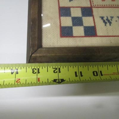 13.5" x 13.5" Welcome Patchwork Framed Cross Stitch