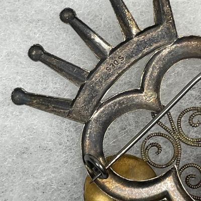 Vintage Norwegian Solje Wedding Brooch